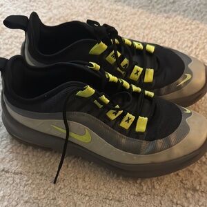 Nike Black and Neon Green Sneakers